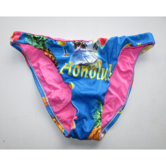 RAJMAN Blue Tropical Print Bikini - Sz Med - NEW - Picture 6 of 11